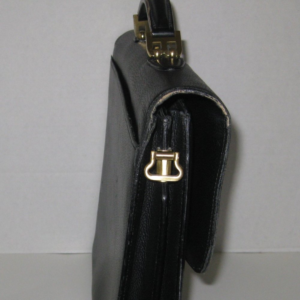 *Authentic* Bally Bags l Men's Classic Briefcase Genuine Leather Pebbled Black - Picture 4 of 16